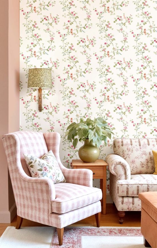 Wallpaper, pink, flowers, 8356, Blooming Garden 2, Parato by Cristiana Masi
