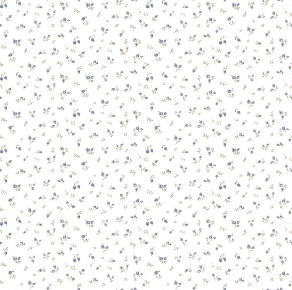 Wallpaper, blue-brown, flowers, 8372, Blooming Garden 2, Parato by Cristiana Masi