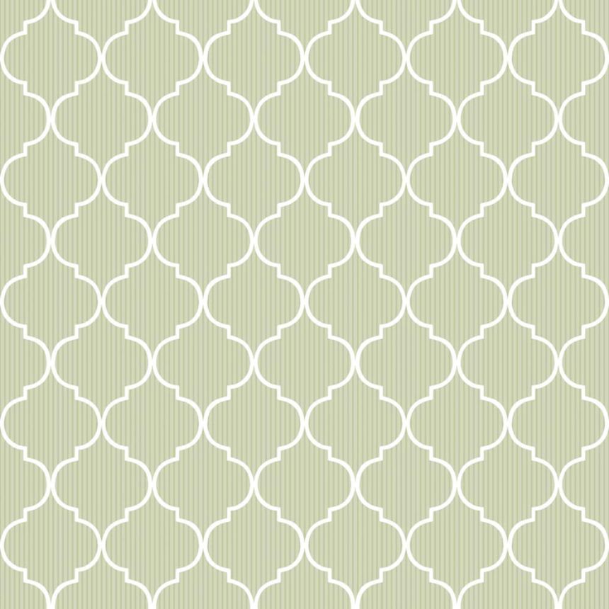 Geometric wallpaper, green, 8378, Blooming Garden 2, Parato by Cristiana Masi