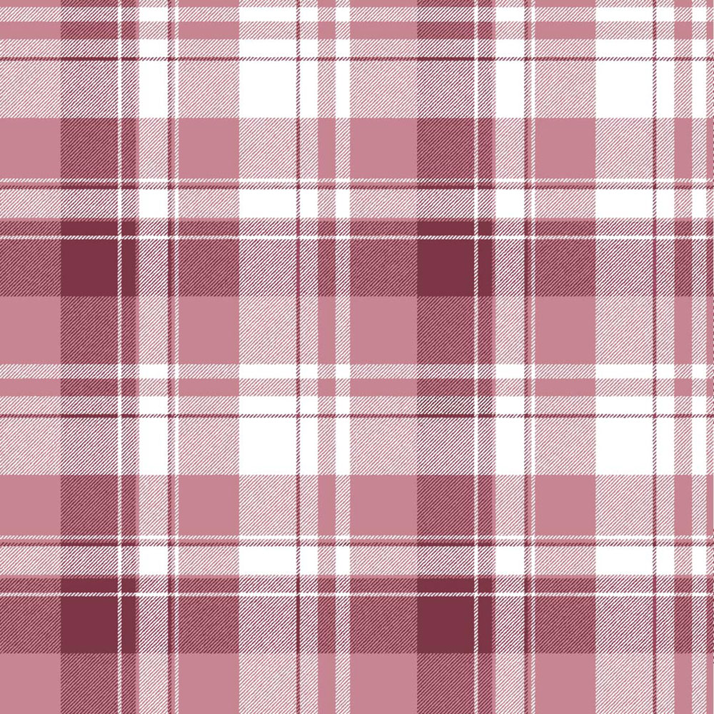 Wallpaper, red, tartan fabric imitation, 8389, Blooming Garden 2, Parato by Cristiana Masi