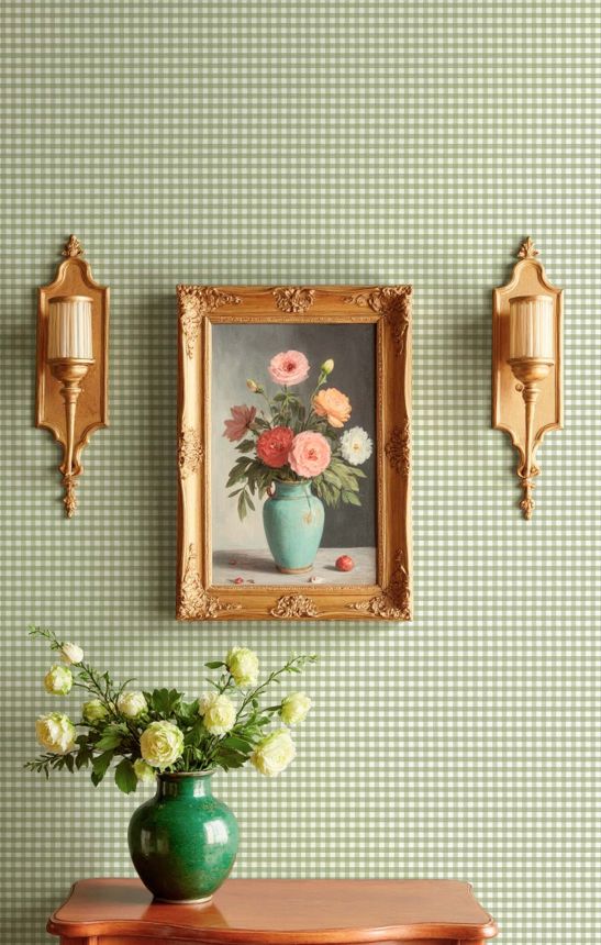 Wallpaper, green, fabric imitation, 8393, Blooming Garden 2, Parato by Cristiana Masi