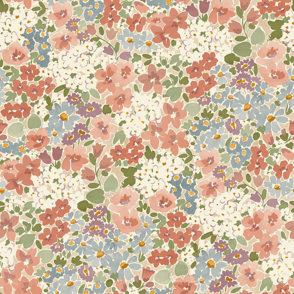 Wallpaper, pink, flowers, A80502, Inia, Grandeco