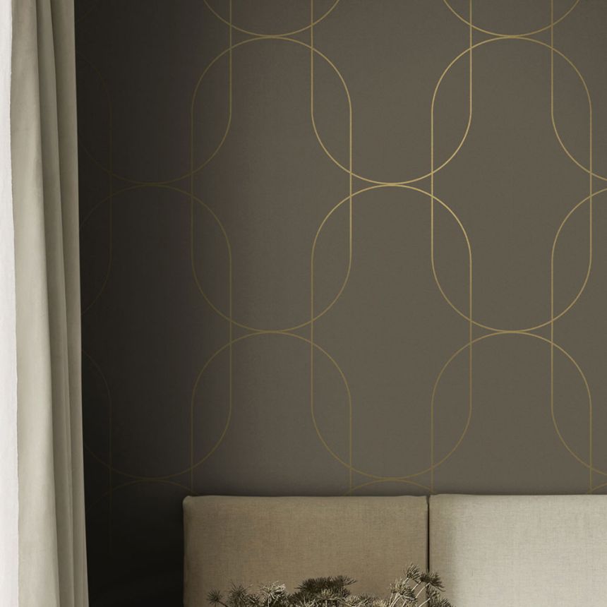 Graphic wallpaper, brown, 142064, Allurium, Graham Brown Premium