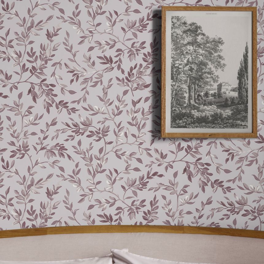 Wallpaper, pink, branches, leaves, 142346, Allurium, Graham Brown Premium