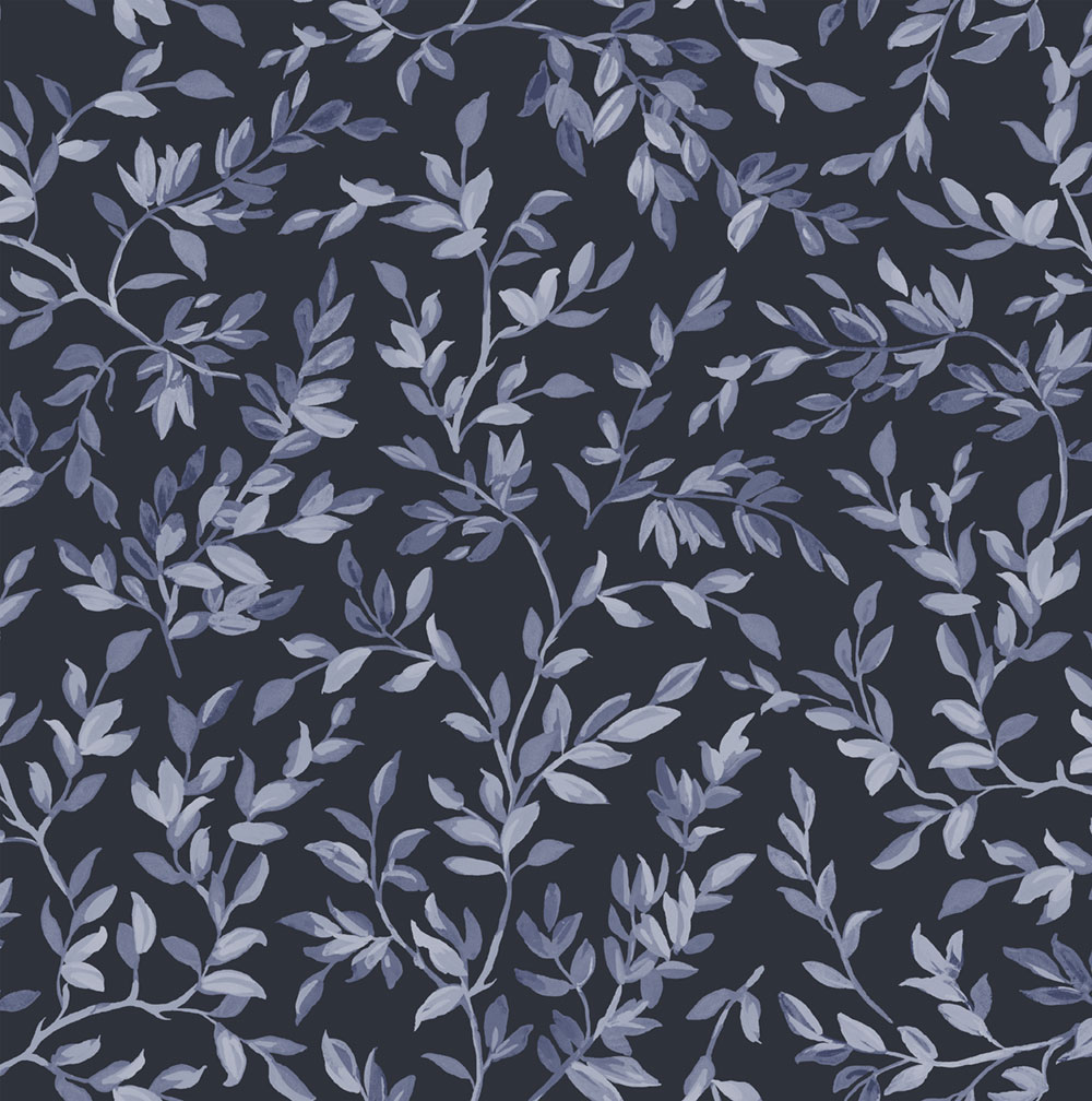 Wallpaper, blue, branches, leaves, 142349, Allurium, Graham Brown Premium
