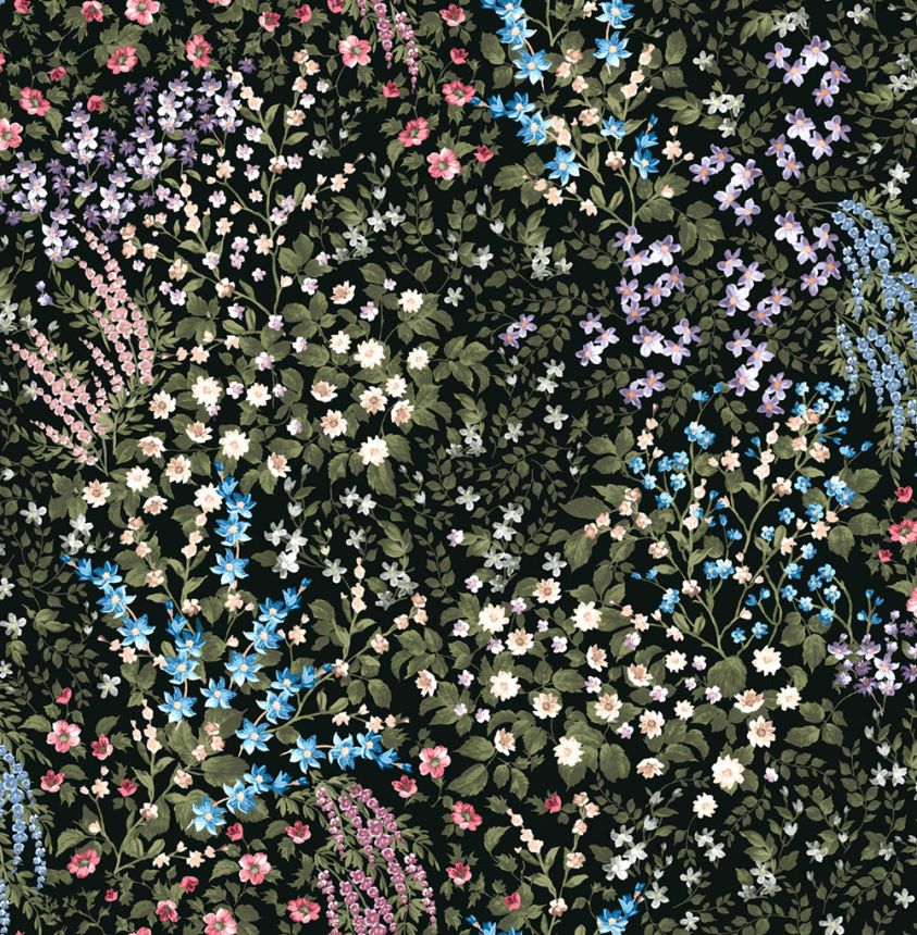 Wallpaper, black, flowers, 142351, Allurium, Graham Brown Premium