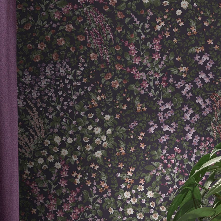 Wallpaper, purple, flowers, 142356, Allurium, Graham Brown Premium