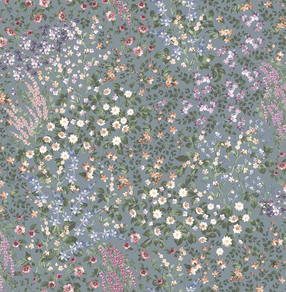 Wallpaper, blue, flowers, 142358, Allurium, Graham Brown Premium