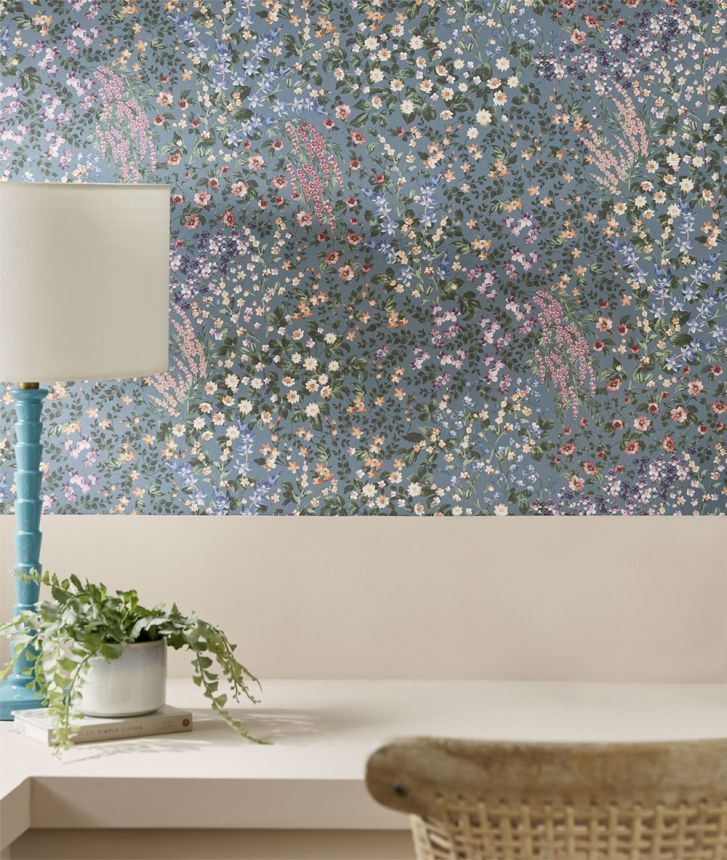 Wallpaper, blue, flowers, 142358, Allurium, Graham Brown Premium