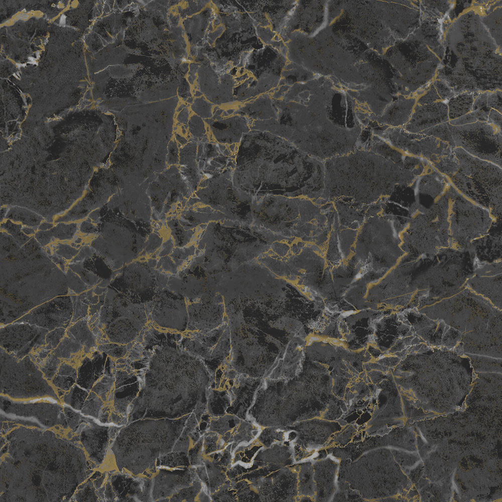 Wallpaper, black, gold, imitation luxury stucco plaster, Z81002, Philipp Plein 2, Zambaiti Parati