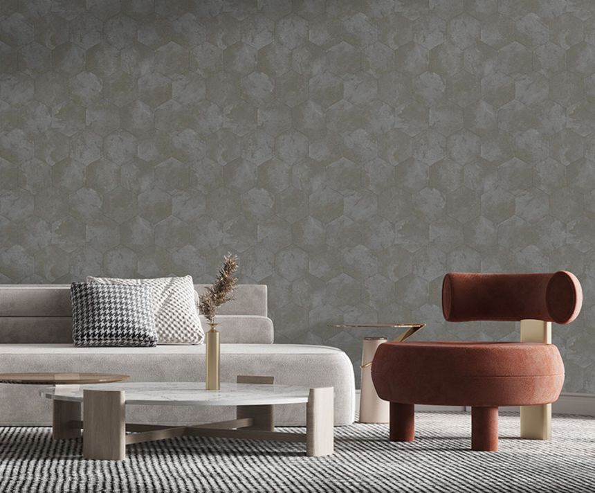 Wallpaper, grey, velvet imitation, Z81027, Philipp Plein 2, Zambaiti Parati