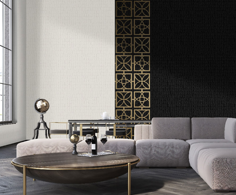 Wallpaper, white, imitation crocodile skin, Z81035, Philipp Plein 2, Zambaiti Parati