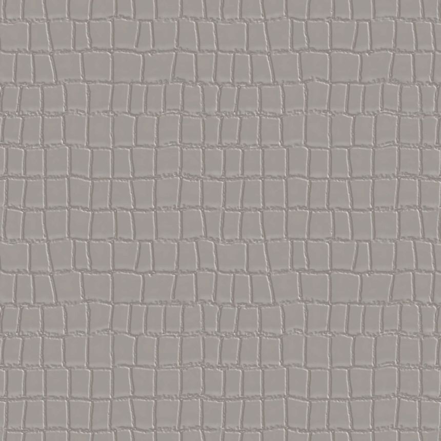 Wallpaper, grey, imitation crocodile skin, Z81036, Philipp Plein 2, Zambaiti Parati