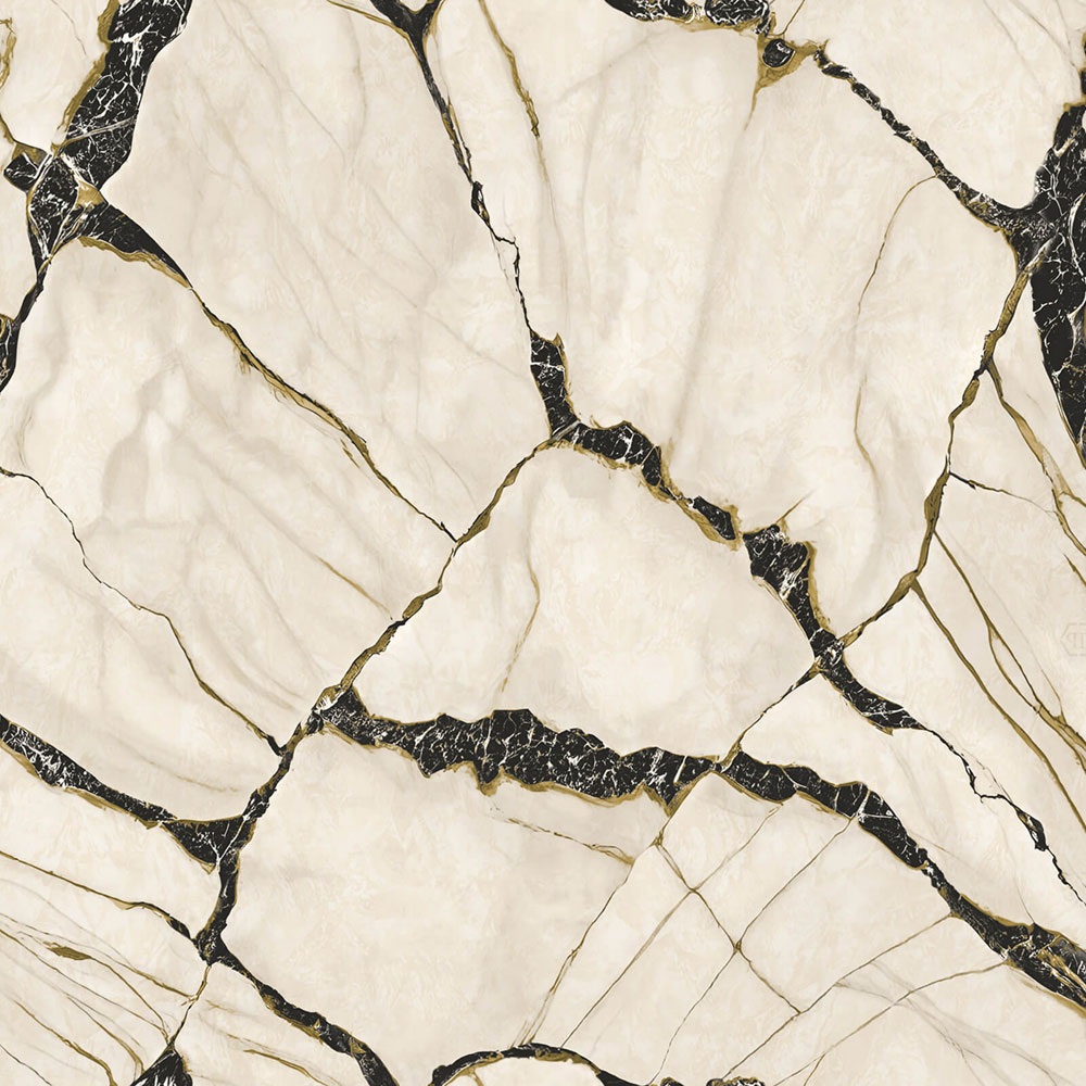 Wallpaper, white, black, marble imitation, Z81038, Philipp Plein 2, Zambaiti Parati