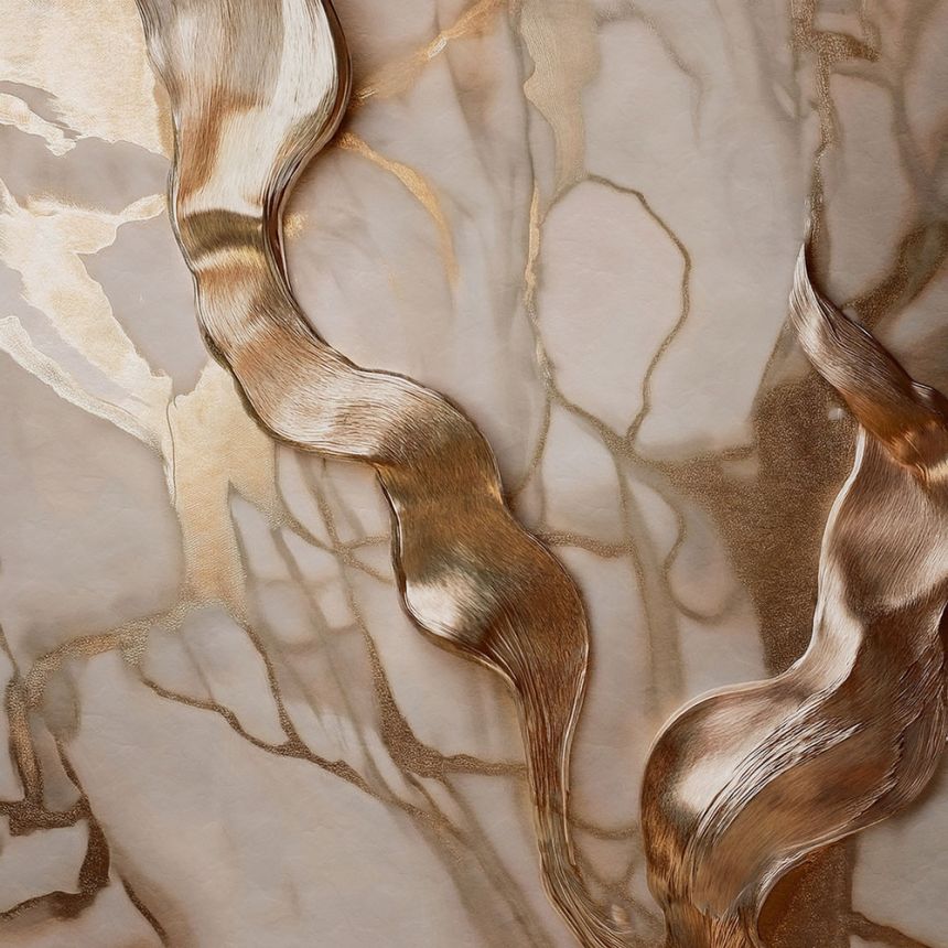 Wall mural, brown, beige, marble, Z81070, 3x3 m, Philipp Plein 2, Zambaiti Parati