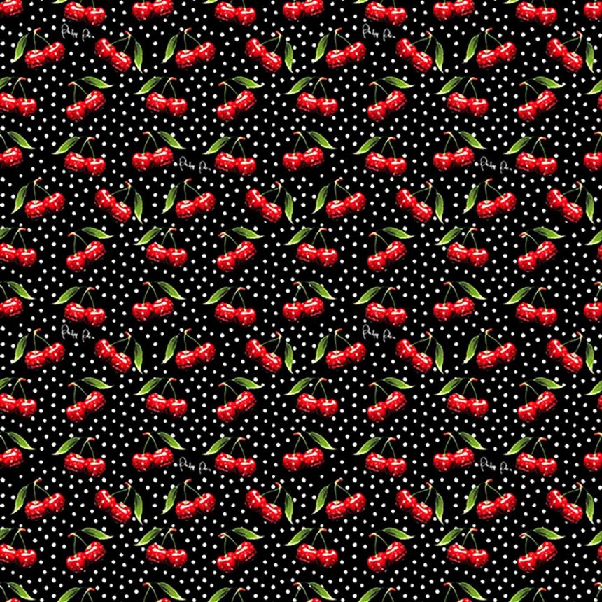Wall mural, black, red, cherries, Z81082, Philipp Plein 2, Zambaiti Parati