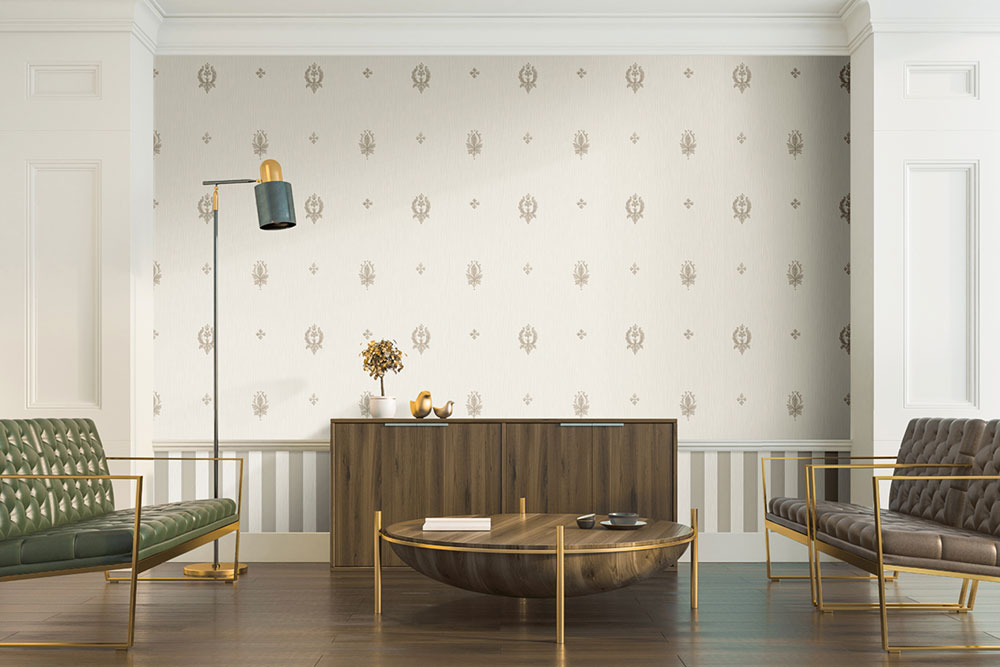 Luxury vinyl wallpaper 47614, Baroque pattern, Ornamenta, Limonta