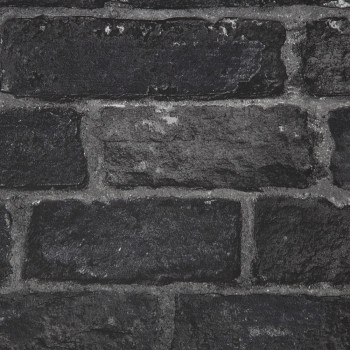 Paper wallpaper Bricks 107980, House Brick Charcoal, Kids@Home 6, Graham & Brown
