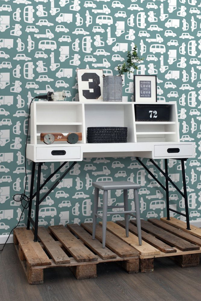 Children's non-woven wallpaper 139048, Cars, Let's play, Esta