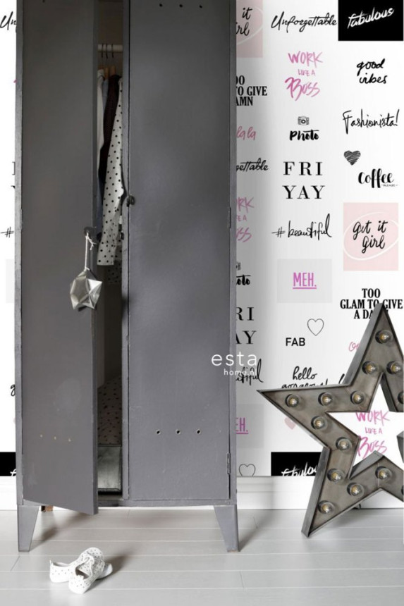 Non-woven wallpaper 158815, 46,5 x 837 cm, FAB, Esta
