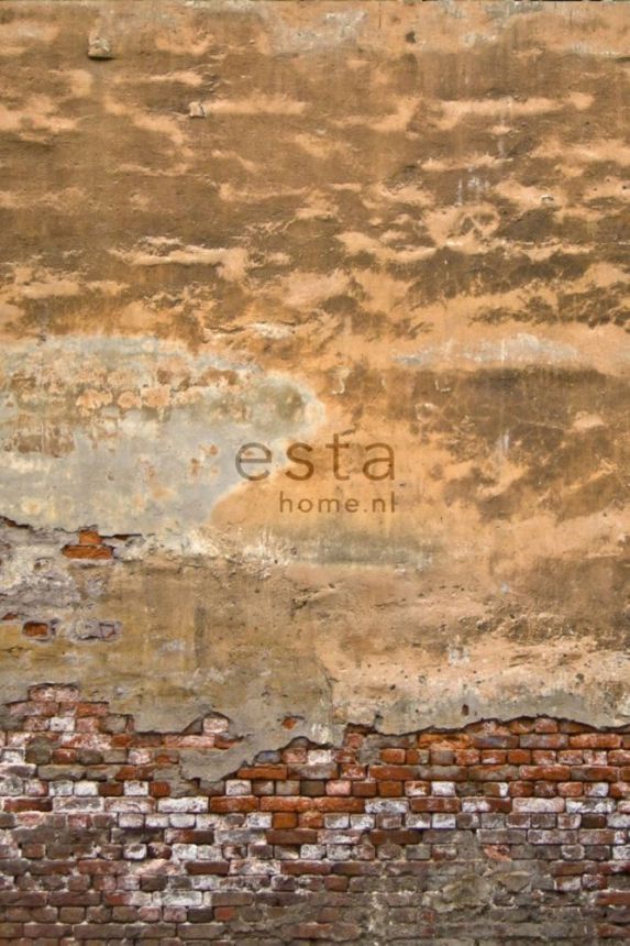Non-woven mural wallpaper - flaked brick wall 157704, 1,86 x 2,79 m, FAB, Esta