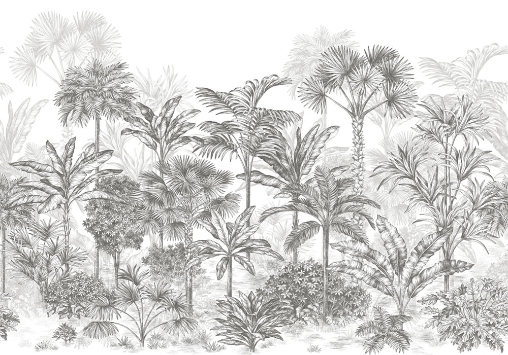 Non-woven mural wallpaper with vinil, Palms, 300409 DX, 400x280cm, Grand Safari, BN Walls