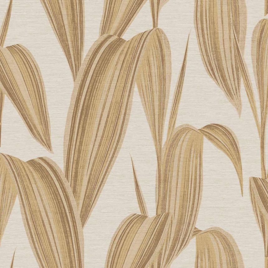 Wallpaper, beige, brown, leaves, 5833, Jaipur, Parato by Cristiana Masi