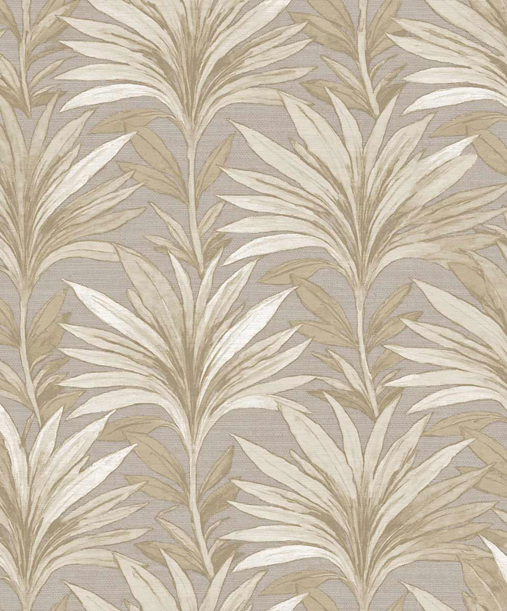 Wallpaper, grey, beige, leaves, 5810, Jaipur, Parato by Cristiana Masi