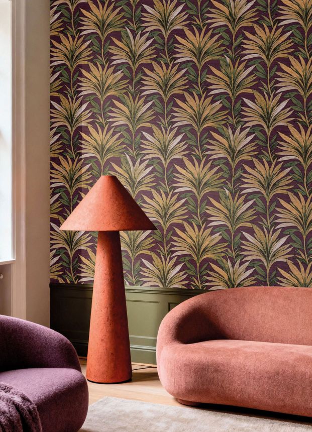 Wallpaper, purple, yellow, 5814, Jaipur, Parato by Cristiana Masi