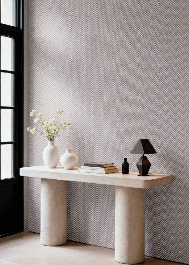 Geometric wallpaper, grey, 7778, Agora, Parato by Cristiana Masi