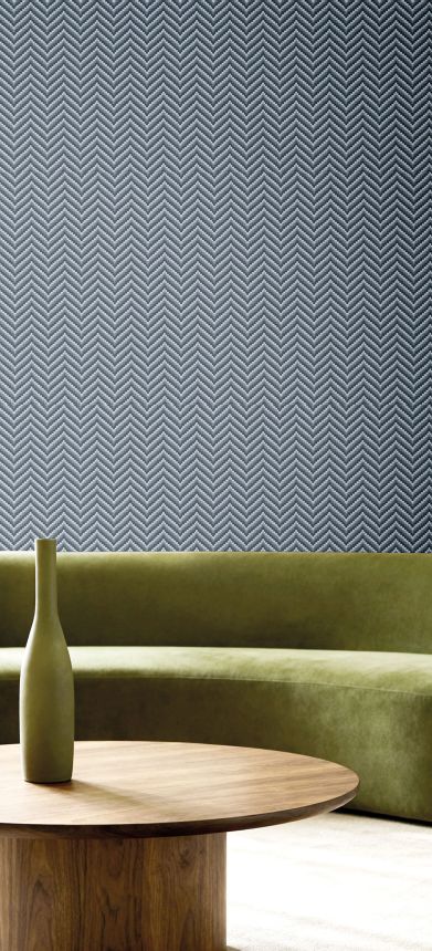 Geometric wallpaper, blue, 7779, Agora, Parato by Cristiana Masi