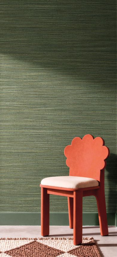 Wallpaper, green, grey, fabric imitation, 5895, Jaipur, Pigmenta, Parato by Cristiana Masi