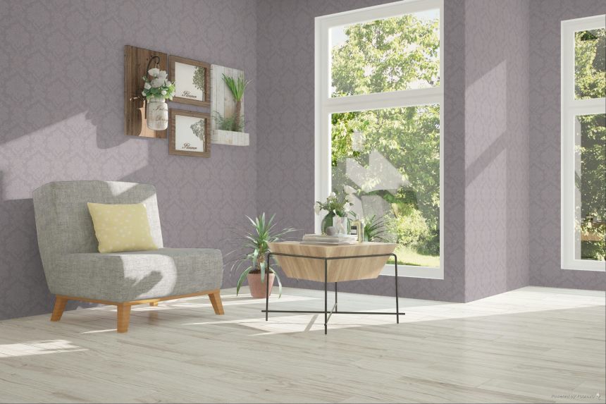 Wallpaper, purple, damask pattern, 7728, Agora, Parato by Cristiana Masi