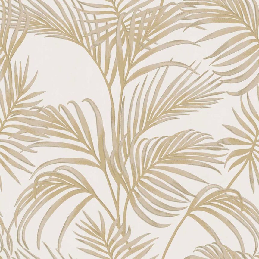 Luxury cream-beige wallpaper with palm leaves, 7731, Agora, Parato by Cristiana Masi