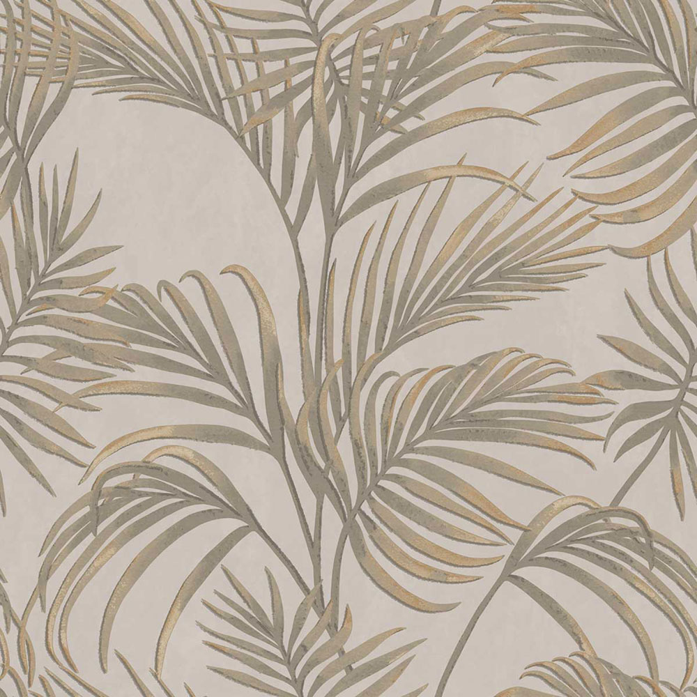 Luxury grey wallpaper with palm leaves, 7733, Agora, Parato by Cristiana Masi