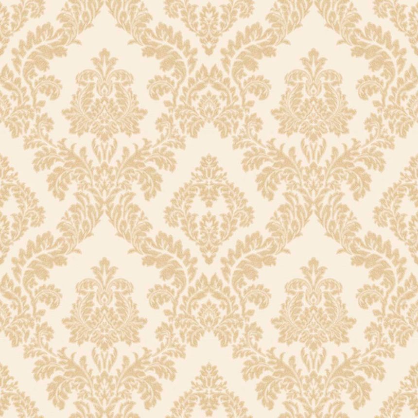 Wallpaper, ochre, damask pattern, 7742, Agora, Parato by Cristiana Masi