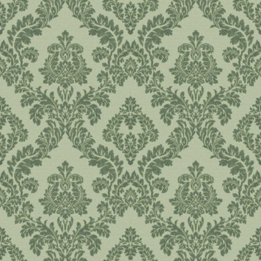 Wallpaper, green, damask pattern, 7746, Agora, Parato by Cristiana Masi