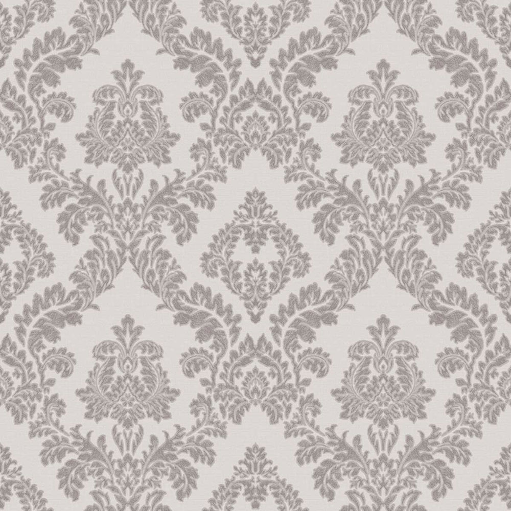 Wallpaper, grey, damask pattern, 7748, Agora, Parato by Cristiana Masi