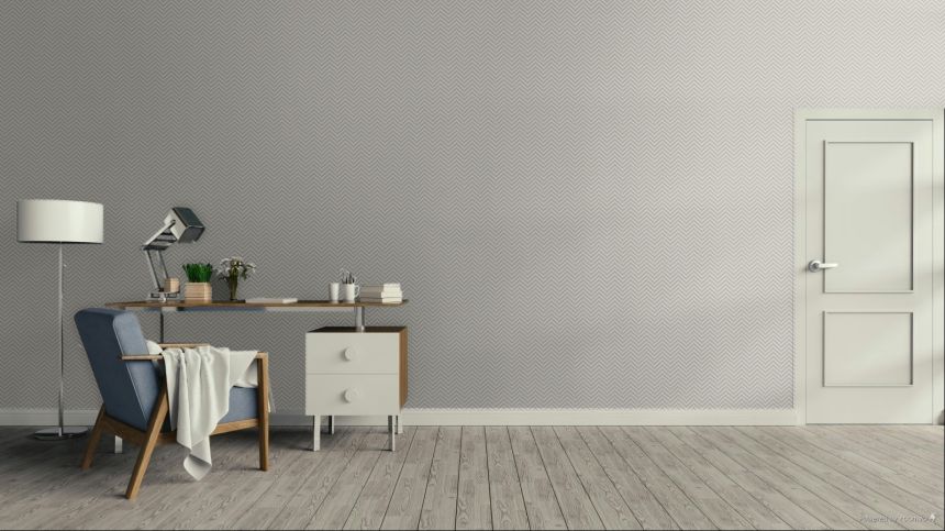 Geometric wallpaper, grey, 7771, Agora, Parato by Cristiana Masi