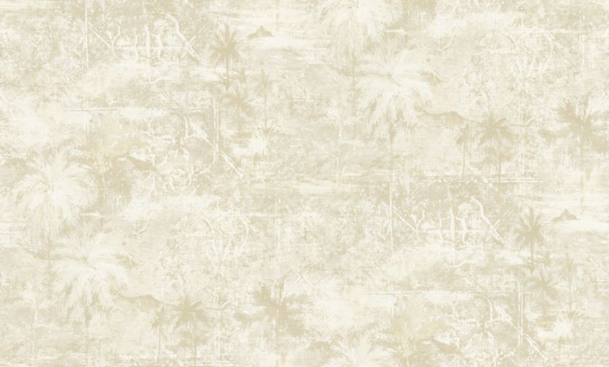Wallpaper, grey-beige, palm leaves, 74003, Armonia, Emiliana Parati