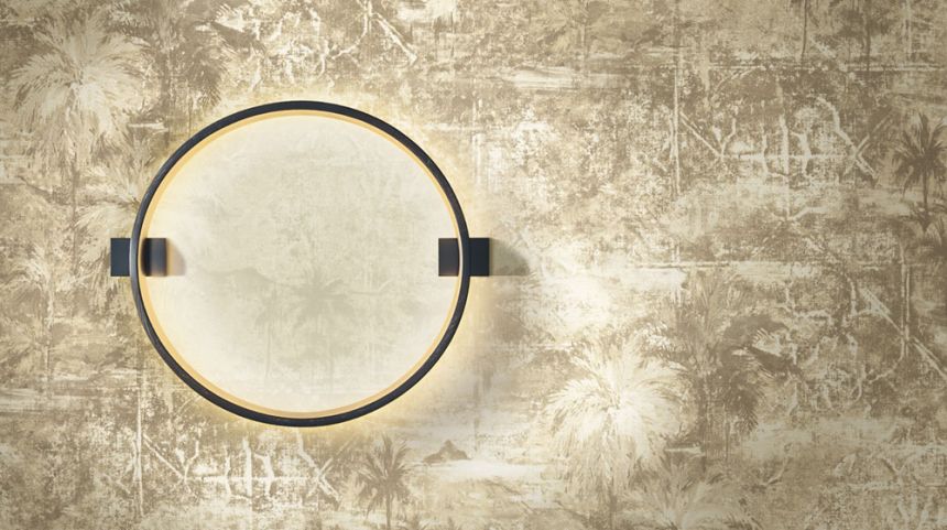 Wallpaper, brown, palm leaves, 74004, Armonia, Emiliana Parati