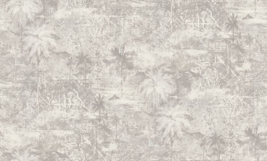 Wallpaper, grey, palm leaves, 74005, Armonia, Emiliana Parati