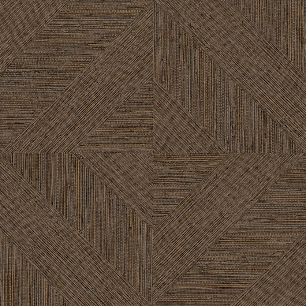 Wallpaper, Parquet Pattern, Mat Texture, Brown, Black, IM28012, Imani, Decoprint