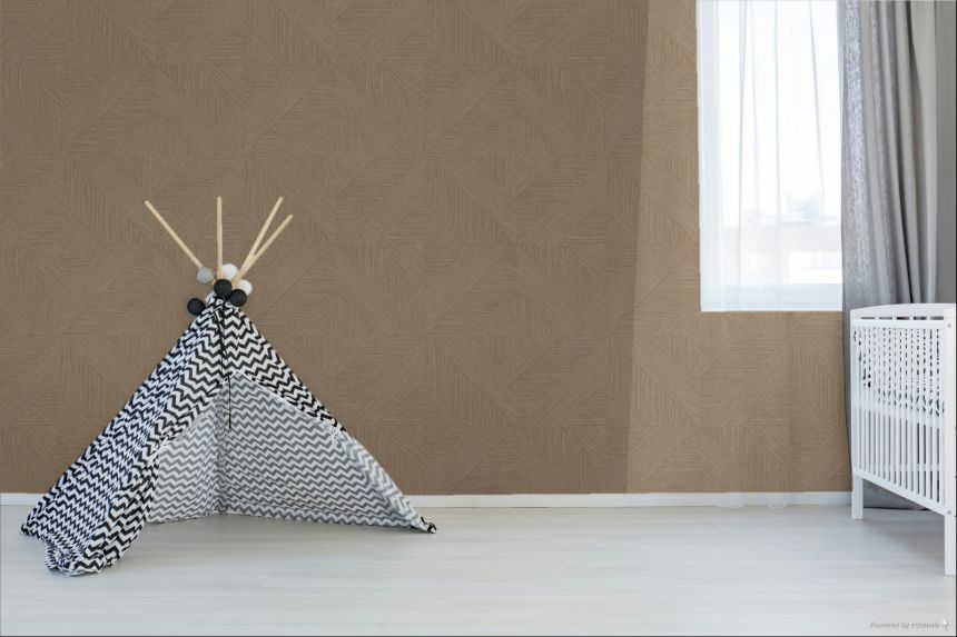 Wallpaper, Parquet Pattern, Mat Texture, Brown, Beige, IM28015, Imani, Decoprint