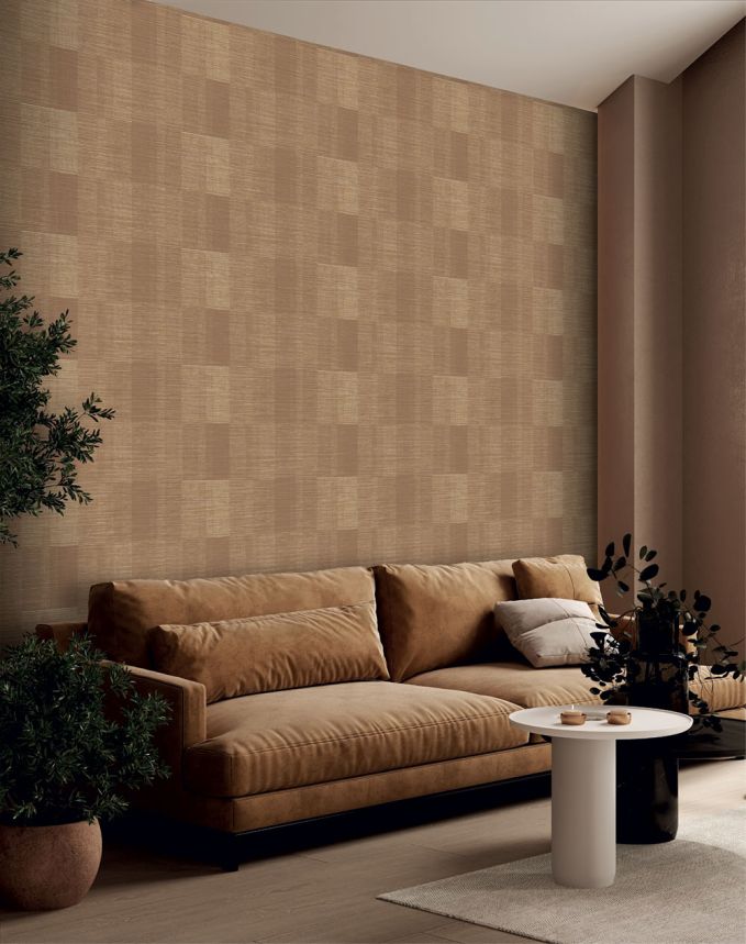 Geometric Wallpaper, Orange, Brown, IM28031, Imani, Decoprint