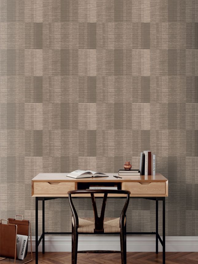 Geometric Wallpaper, Grey, Brown, IM28032, Imani, Decoprint