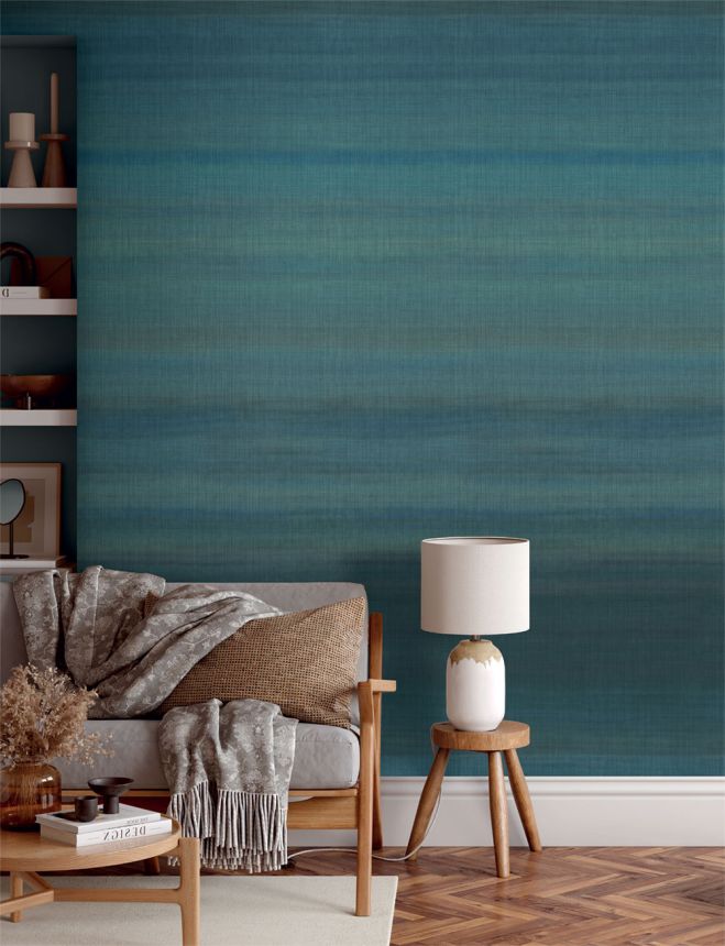 Mural Wallpaper, Fabric Effect, Blue, IMD28113, Imani, Decoprint