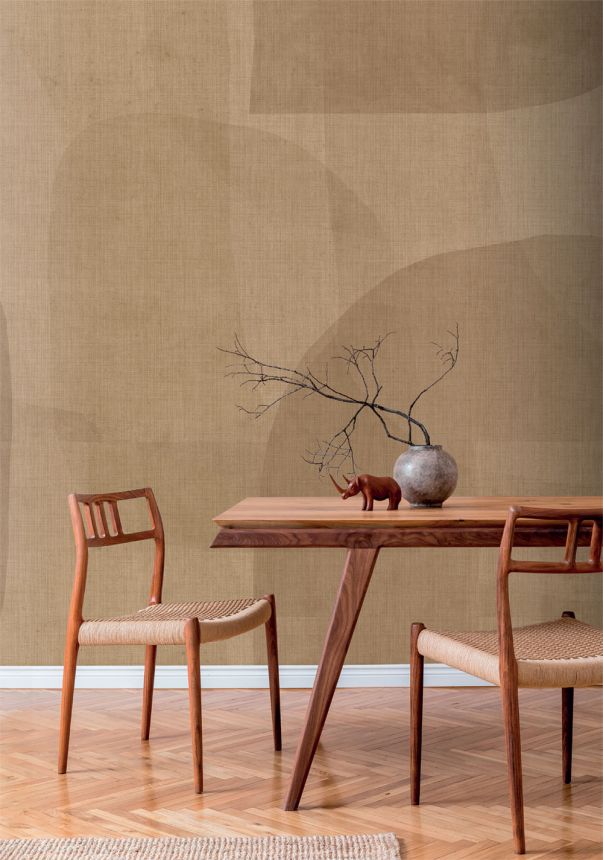 Geometric Mural Wallpaper, Beige, Brown, IMD28131, Imani, Decoprint