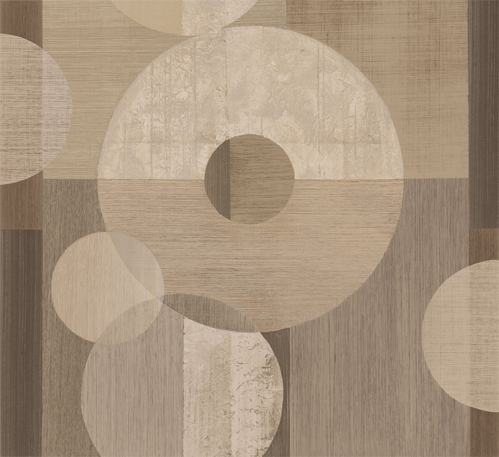 Geometric Mural Wallpaper, Beige, Brown, IMD28142, Imani, Decoprint