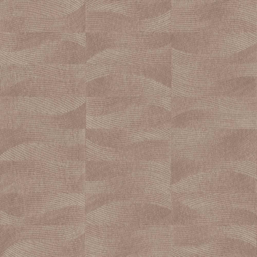 Wallpaper, Red, Brown, Embroidery Effect, Waves, TN29023, Terra Nova, Decoprint